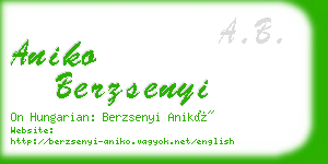 aniko berzsenyi business card